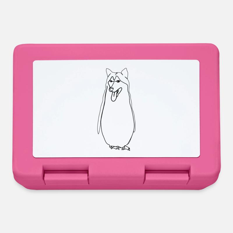 Pingouin Husky - Boîte à goûter - rose