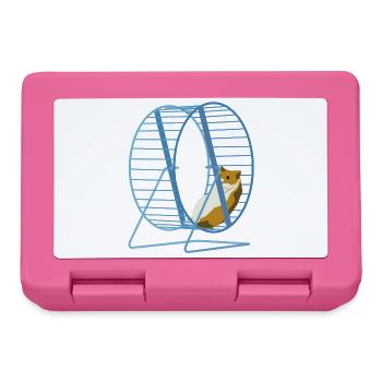 Hamster im Fitnessrad - Fröhliche Runde - Brotdose - Pink - Vorne