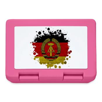 DDR Fleck Klecks / Geschenk Flagge Ostdeutschland - Brotdose - Pink - Vorne
