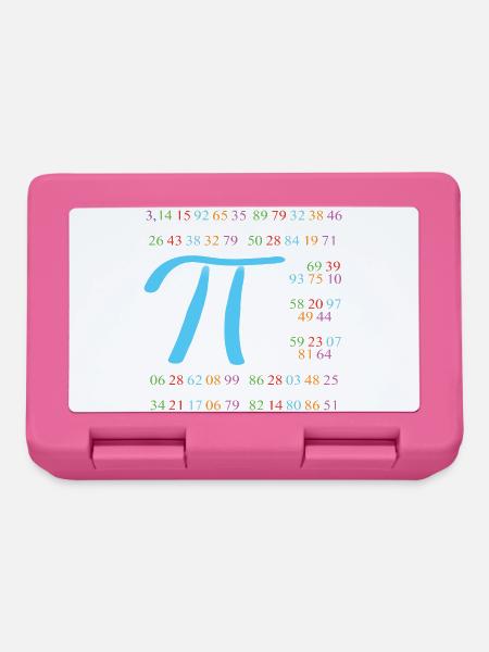 Pi mit 110 Nachkommastellen - Brotdose - Pink