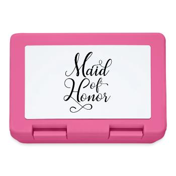 Natural Sparkle Floral Design "Maid of Honor" - Lunchbox - pink - Front