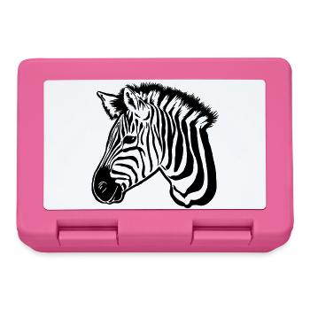 zebra dark - Lunchbox - pink - Front