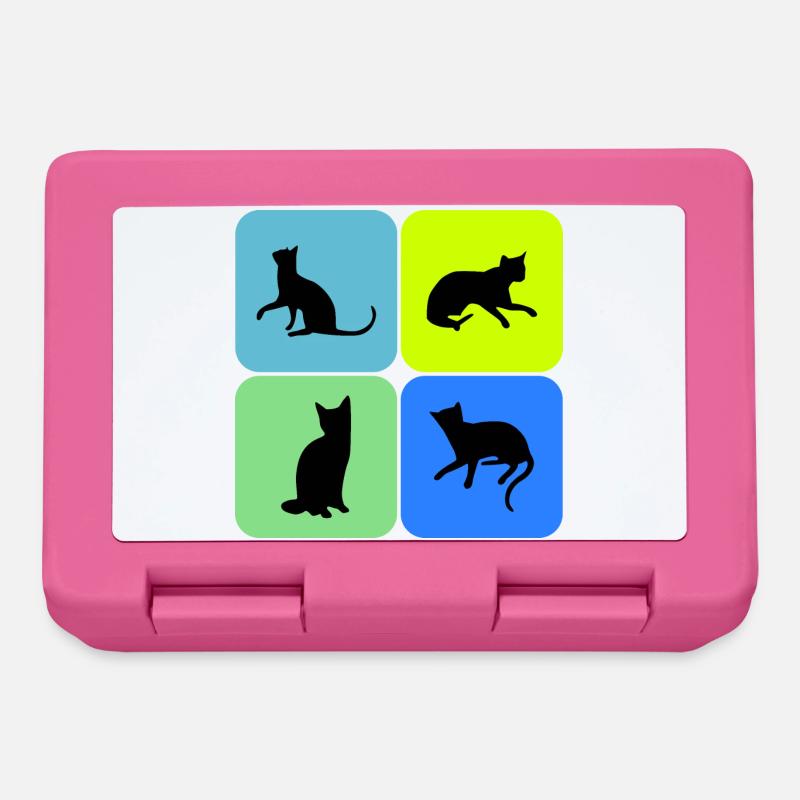 Katze Katze Katze Katze Katze Katze, Geschenk - Brotdose - Pink