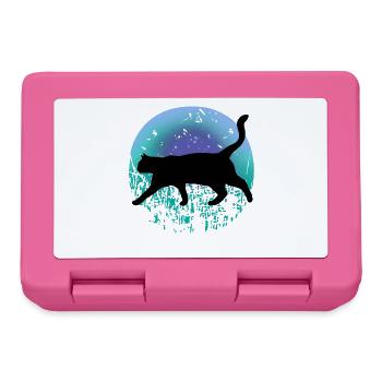 Black cat - Lunchbox - pink - Front