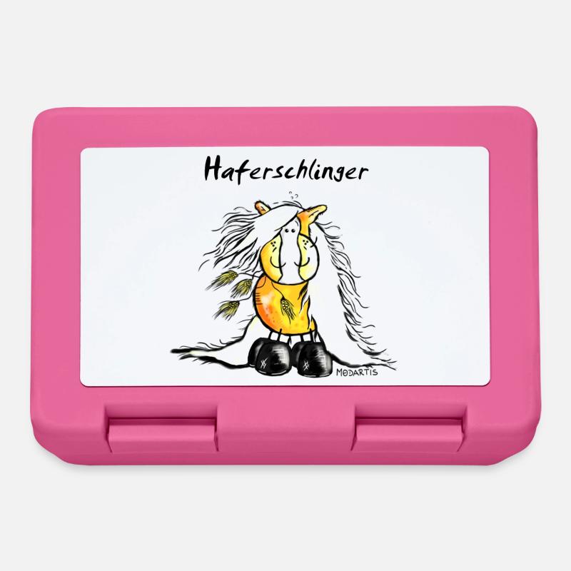 Haferschlinger - Haflinger - Hafi - Pferd - Brotdose - Pink