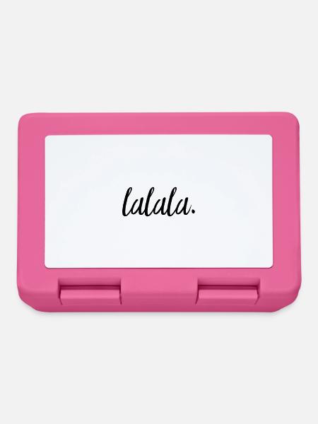 Lalala Vibes – Musik Typografie im Clean Look - Brotdose - Pink