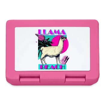 Llama Beach - Brotdose - Pink - Vorne