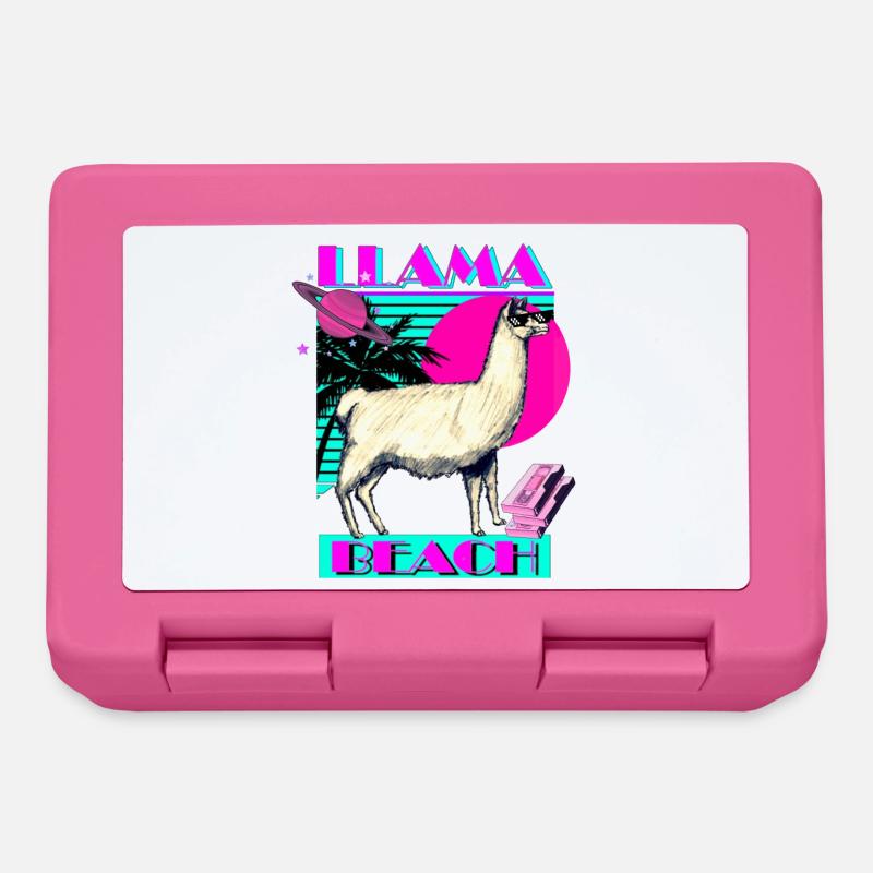 Llama Beach - Brotdose - Pink