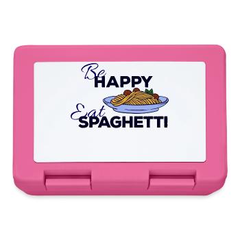 Spaghetti Pasta Asciutta Italie nourriture dit - Boîte à goûter - rose - Devant