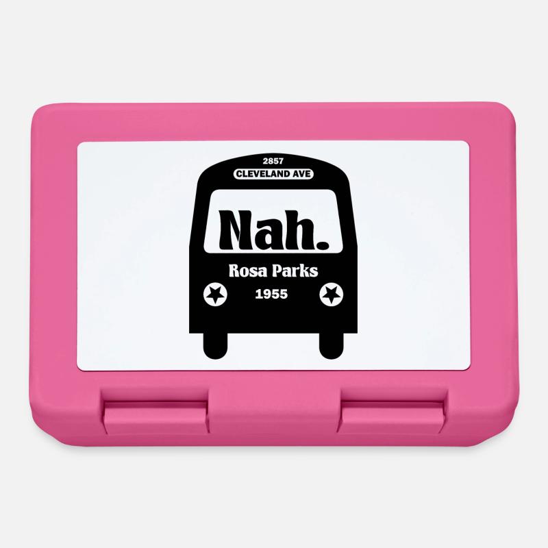 Fermer Rosa Parks Bus Afro Peace Tolerance Gift - Boîte à goûter - rose