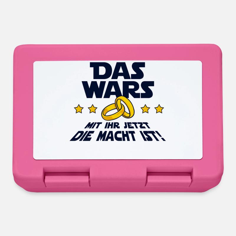Das Wars Spruch Hochzeit Junggesellenabschied - Brotdose - Pink
