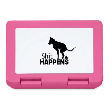 Ça arrive, chien drôle, - Boîte à goûter - rose - Devant