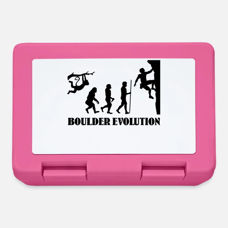 Boulder Evolution Klettern Bergsteigen Boulderer - Brotdose - Pink