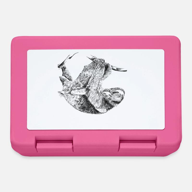 Faultier - Brotdose - Pink