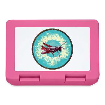 Illustration détaillée de sauterelle - Boîte à goûter - rose - Devant