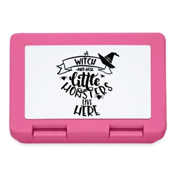 Witch witch hat Halloween costume gift - Lunchbox - pink - Front