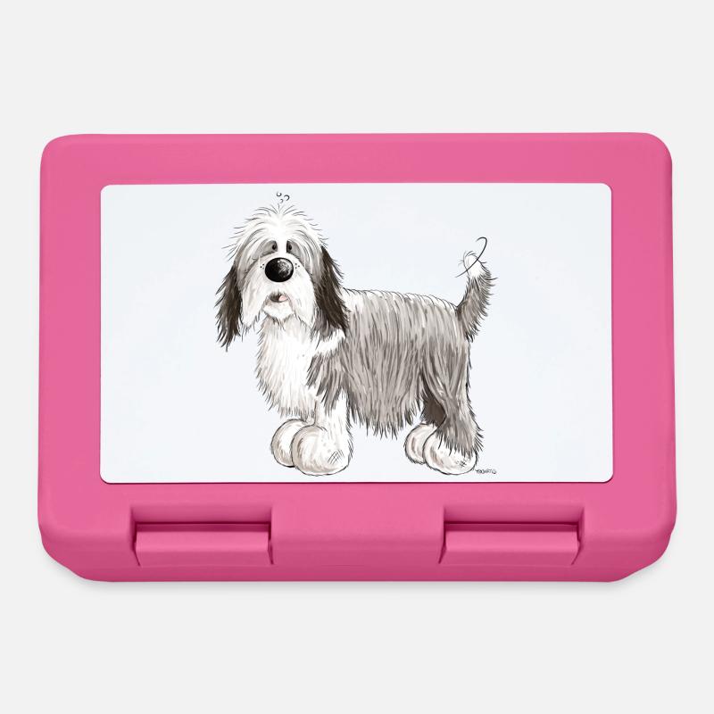 Bearded Collie - Boîte à goûter - rose