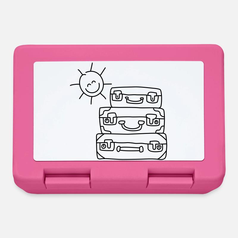 koffer sonne urlaub - Brotdose - Pink