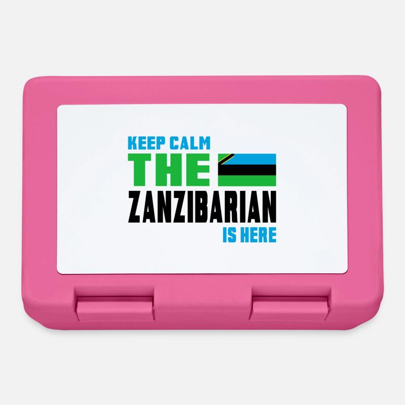 Keep Calm Design / Geschenk Tansania - Brotdose - Pink