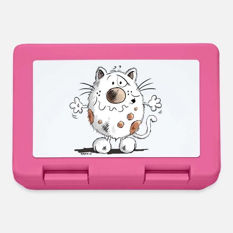 Mignon chat comique - Boîte à goûter - rose
