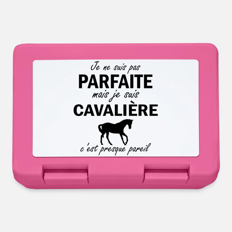 je ne suis pas parfait mais je suis cavalière ... - Boîte à goûter - rose