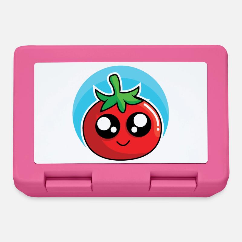 Fröhliche Tomate - Brotdose - Pink
