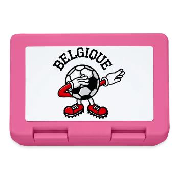 Belgique Belgium dab dabbing soccer football - Lunchbox - pink - Front