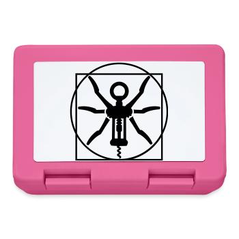 Homme de Vitruve du vin un tire-bouchon Léonard de - Boîte à goûter - rose - Devant