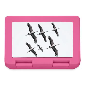 Vogelzug Kraniche - Brotdose - Pink - Vorne