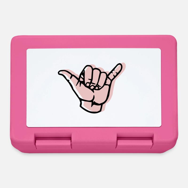Hand - Shaka - Versatz - Brotdose - Pink