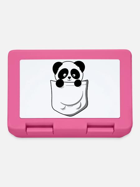 Panda Pandabär Pocket Lustig süß - Brotdose - Pink