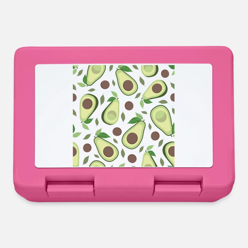 Eggplant and avocado pattern - Lunchbox - pink