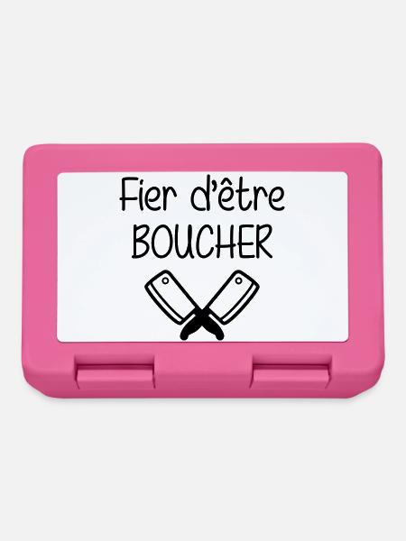 Fier d'être boucher - Boîte à goûter - rose