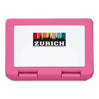 Zürich Schweiz Travel Souvenir City Skyline - Brotdose - Pink - Vorne