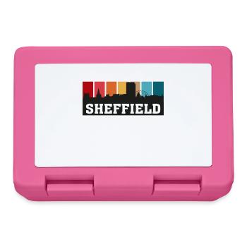 Sheffield England Travel Souvenir Skyline Wahrzeichen - Brotdose - Pink - Vorne