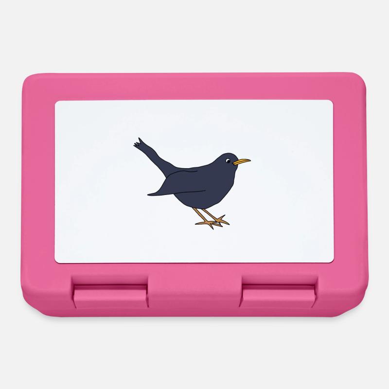 Amsel *** blanko - Brotdose - Pink