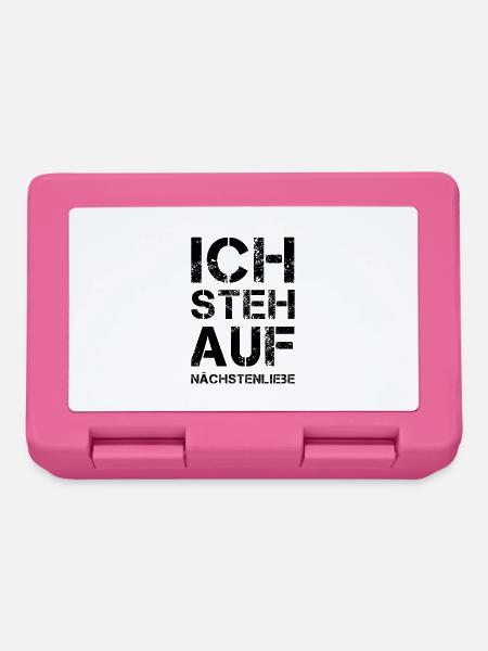 ICH STEH AUF Nächstenliebe - Brotdose - Pink
