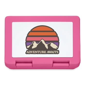 Mountains in retro sunset - Lunchbox - pink - Front