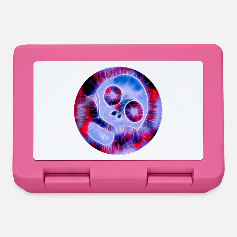 Totenkopf neon - Brotdose - Pink