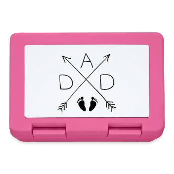 Dad Dad Dad Baby Feet - Lunchbox - pink - Front