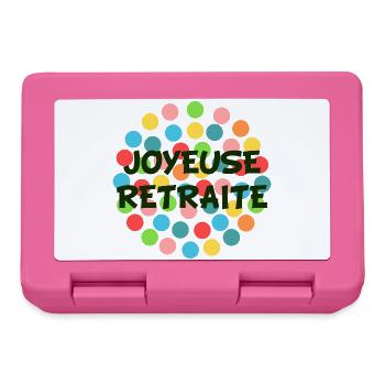 RETRAITE. BONNE RETRAITE. JOYEUSE RETRAITE - Boîte à goûter - rose - Devant
