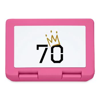 70 Geburtstag - Brotdose - Pink - Vorne