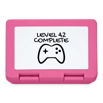 42. Geburtstag - Gamer 42 - 42 Jahre Geschenk - Brotdose - Pink - Vorne