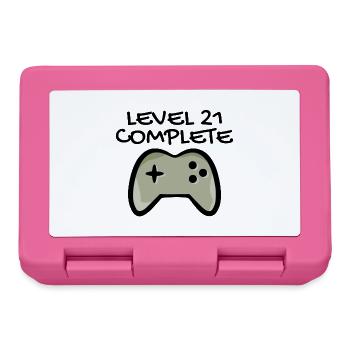 21st Birthday - Gamer 21 - 21 Years Gift - Lunchbox - pink - Front