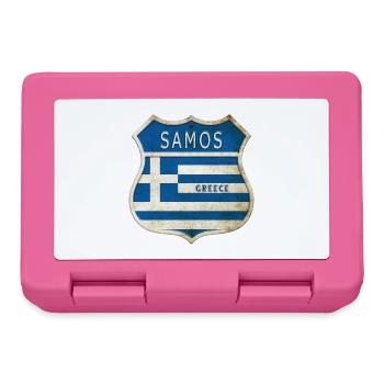 Samos Griechenland Wappen Flaggen Design - Brotdose - Pink - Vorne