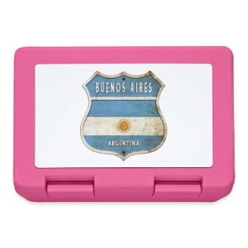 Buenos Aires Argentina Coat of Arms Flags Design - Lunchbox - pink - Front