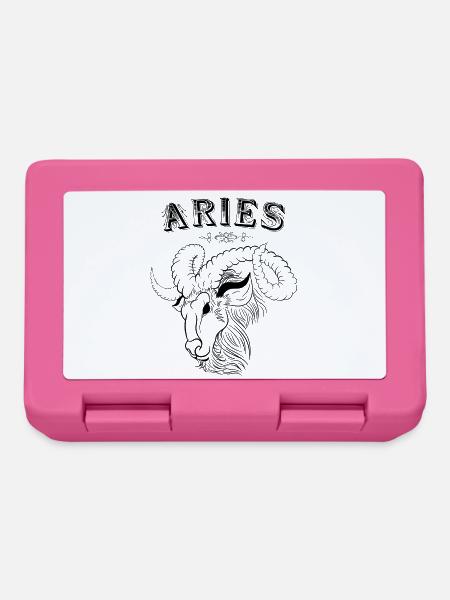 Aries Sternzeichen Widder - Brotdose - Pink