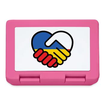 Poland Ukraine Heart pokój pański, pokój Ukrainy - Lunchbox - pink - Front