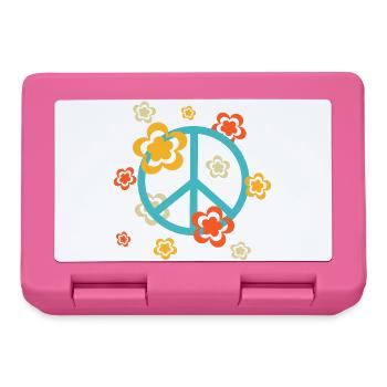 70s Flower Pattern - Lunchbox - pink - Front