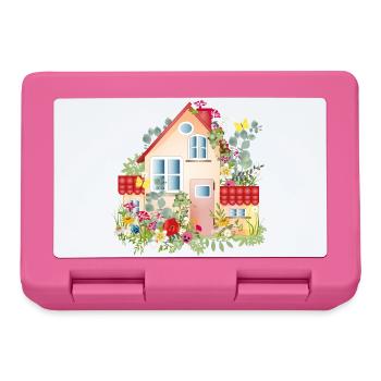 colorful villa with lush garden - A dream house - Lunchbox - pink - Front